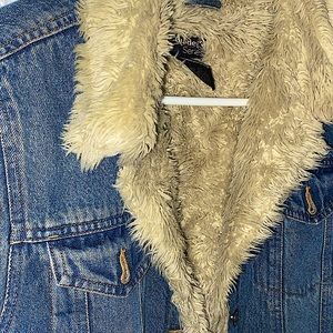 Denim Fur Coat